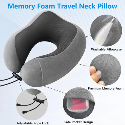 Almohada Cervical de Viaje | Soporte Ergonómico en Memory Foam