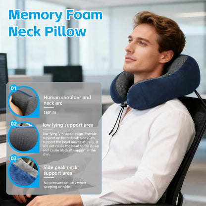 Almohada Cervical de Viaje | Soporte Ergonómico en Memory Foam