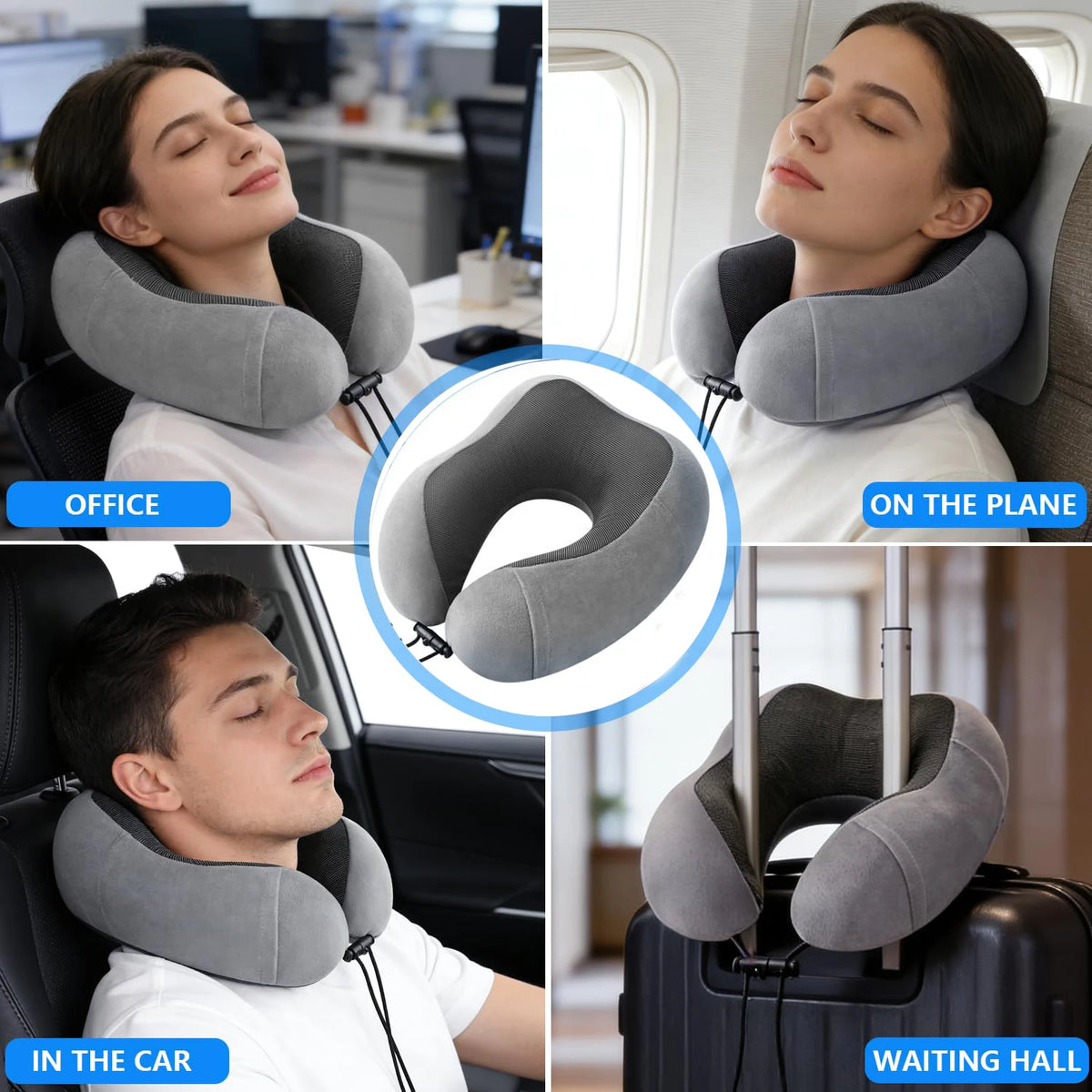 Almohada Cervical de Viaje | Soporte Ergonómico en Memory Foam