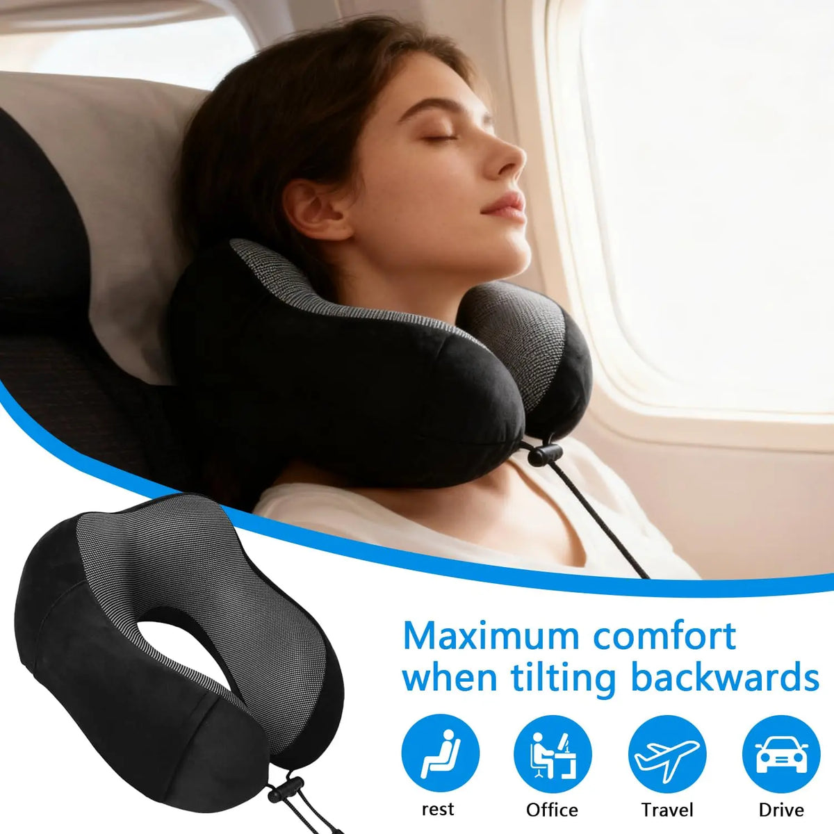 Almohada Cervical de Viaje | Soporte Ergonómico en Memory Foam