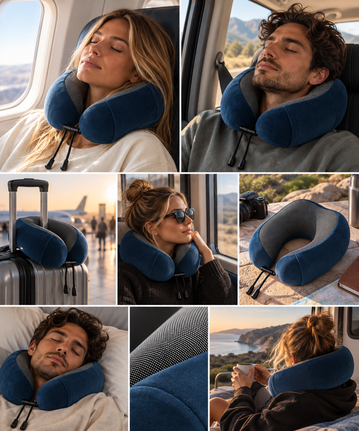 Almohada Cervical de Viaje | Soporte Ergonómico en Memory Foam
